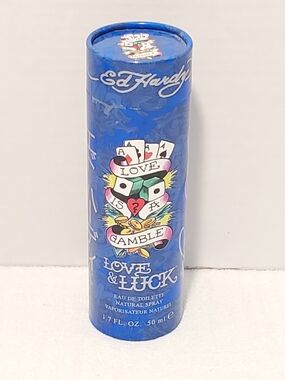 Ed Hardy Love & Luck Eau De Toilette Natural Spray 1.7 oz 50ml Men's New Sealed